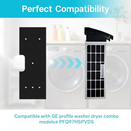 8 Pack WH01X35719 Lint Foam Filter for GE Profile Washer Dryer Combo