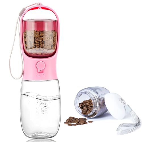 Dog Water Bottle with Food Container