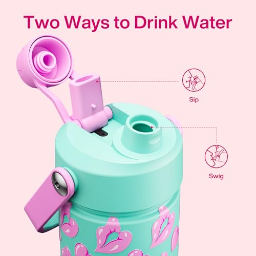 Insulated Water Bottle with Straw Stainless Steel Water Bottle