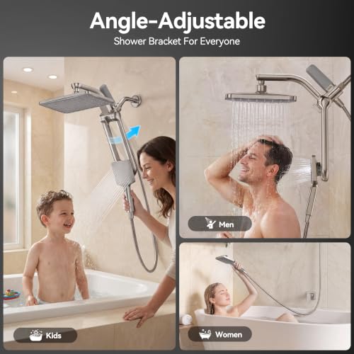 Dual Filtered Rainfall Handheld Showerhead Spray Combo with 7 Modes