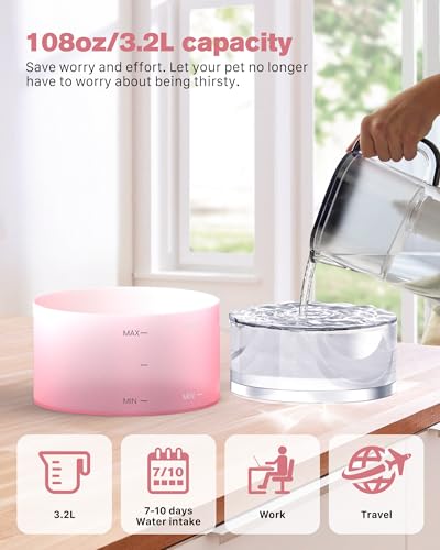 Pink Cat Water Fountain