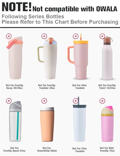 2PCS Silicone Boot for Owala FreeSip Water Bottle 32oz (2 Count)
