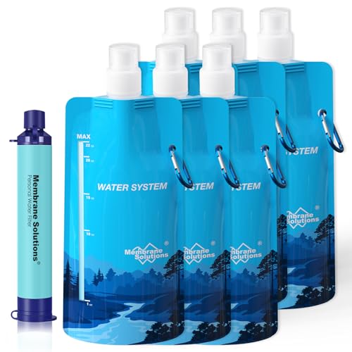 Squeezable Water Pouches with Water Filter Straw