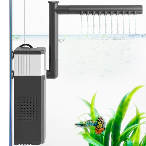 10W 130GPH Powerful Aquarium Filter for 10