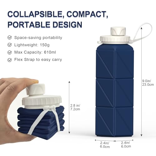Collapsible Water Bottles 2 Pack (2 Count)