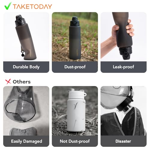 Collapsible 32oz Silicone Water Bottle