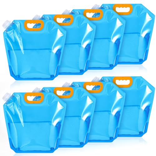 8 Pack 1.3 Gallon Collapsible Water Bags