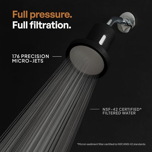 SecondShower Filtered Shower Head for Hard Water