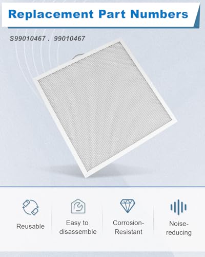 2 Pack S99010467 99010467 Range Grease Hood Filter Replacement for Broan Nutone