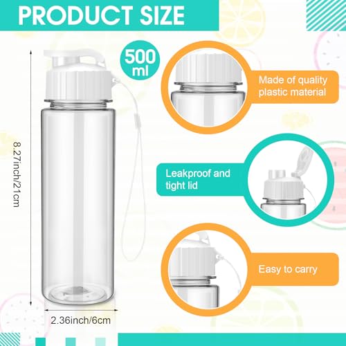72 Pcs 17 Oz Plastic Water Bottles Bulk Sports (72 Count)