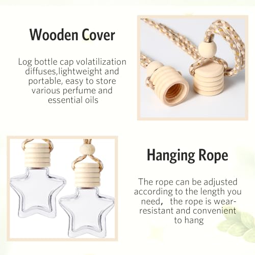 100 Pcs Car Diffuser Bottles Empty Bulk with Wood Cap (100 Count)