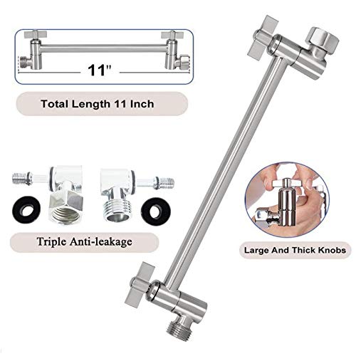 High Pressure Large Stainless Steel Square Rain ShowerHead With Shower Arm Waterfall Full Body Coverage Easy to Clean and Install