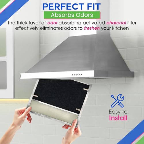 Range Hood Charcoal Filter 7.75” x 10.5” For Broan and Nutone BP58 (3 Count)