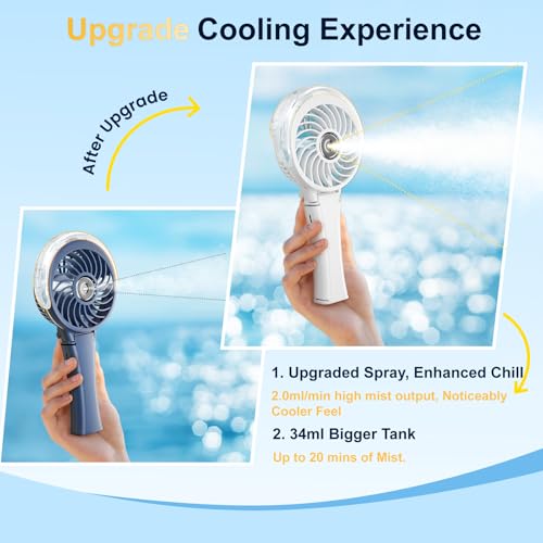 Upgraded Portable Misting Fan