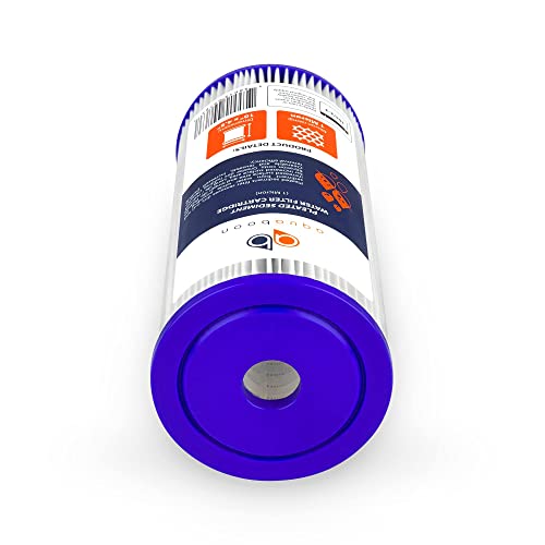 1 Micron Pleated Water Filter 10 x 4.5 for Whole House Sediment Water Filter Replacement Compatible with Well Filters FXHSC (20 Count)