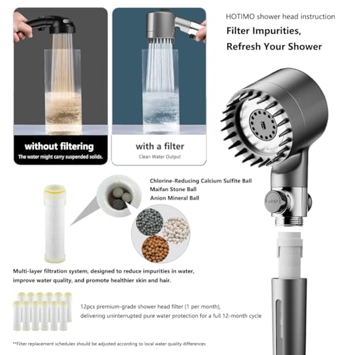 Filtered Shower Head with Handheld (12 Count)