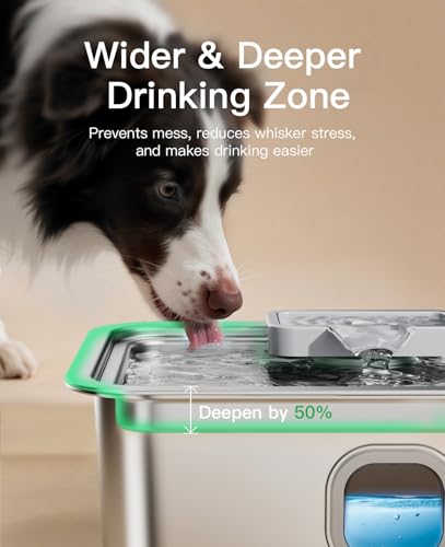 4Gal 15L Dog Water Fountain for Large Dogs