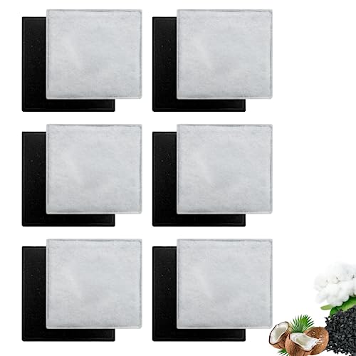 12 Pack Cat Water Fountain Replacement Charcoal Filters Square (12 Count)