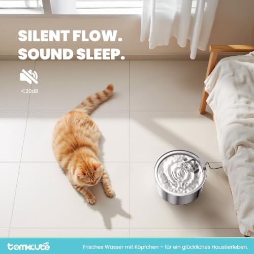 Cat Water Fountain Stainless Steel with 8 Filters (108 Count)