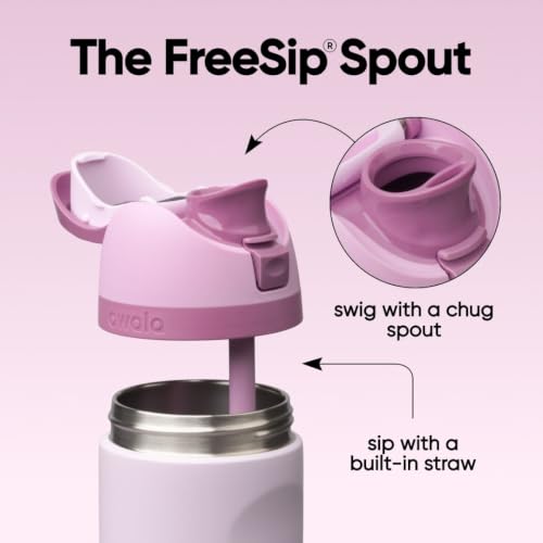FreeSip Stainless Steel Water Bottle 24 oz Lilac You A lot