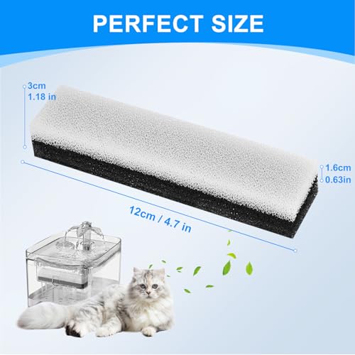 Cat Dog Water Fountain Filter for WF020 Pet Fountain (12 Count)