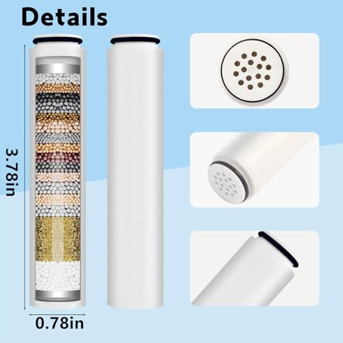 4 Pack Replacement Water Filter Compatible With Cobbe® Handheld Shower Head (4 Count)