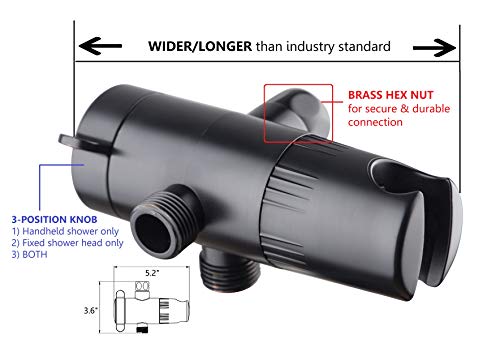 Anti Clog High Pressure Large Oil Rubbed Bronze Dual Shower Head 5