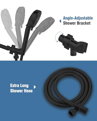 Filtered Shower Head with Handheld Matte Black