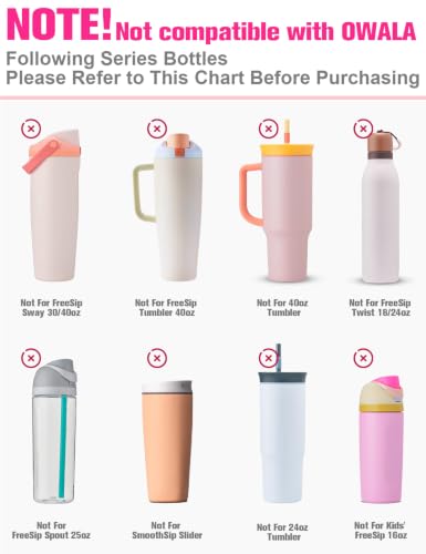 2PCS Silicone Boot for Owala FreeSip Water Bottle 40 oz (2 Count)
