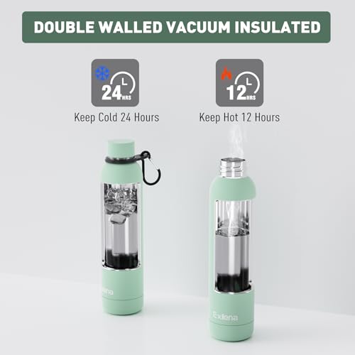 Slim Insulated Water Bottles for Travel 25oz with Clip