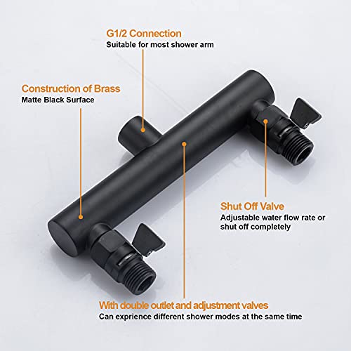 High Pressure Double Shower Head with Shut