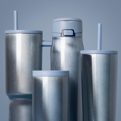 Water Bottle with Straw & Handle