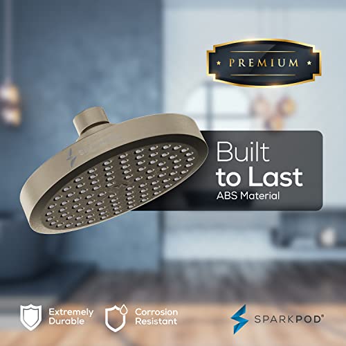 6" Round Rain Shower Head with 11" Shower Arm