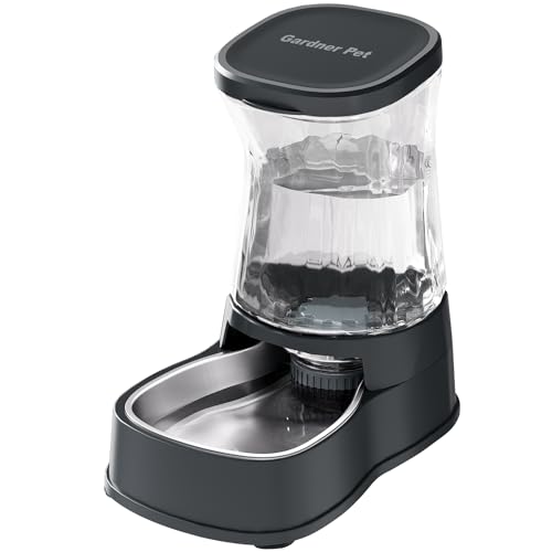 Automatic Dog Water Dispenser Gravity Stainless Steel Water Waterer Feeder