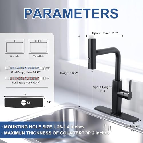Kitchen Faucet with Pull Down Sprayer