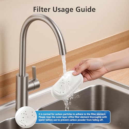 50 Pack Cat Water Fountain Filters for Stainless Steel Pet Water Dispenser (25 Count)