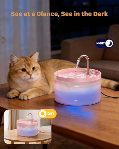 Cat Water Fountain Pink for Drinking