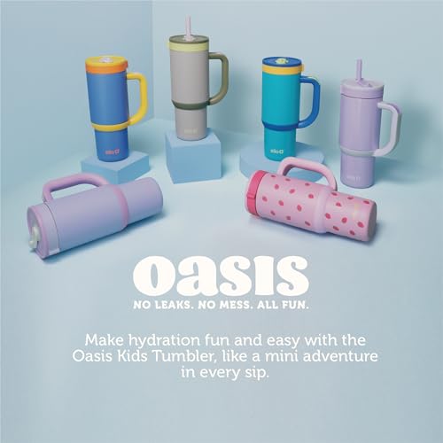Oasis 14oz Insulated Stainless Steel Kids Tumbler with Straw
