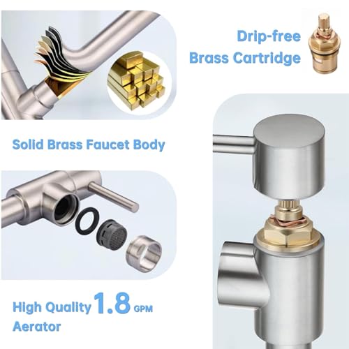 Brass Pot Filler Faucet Deck Mount