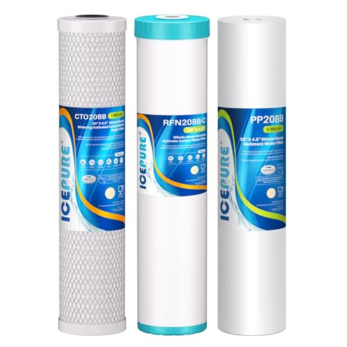 3 Stage 4.5" x 20" Whole House Water Filter Cartridge Kit (3 Count)