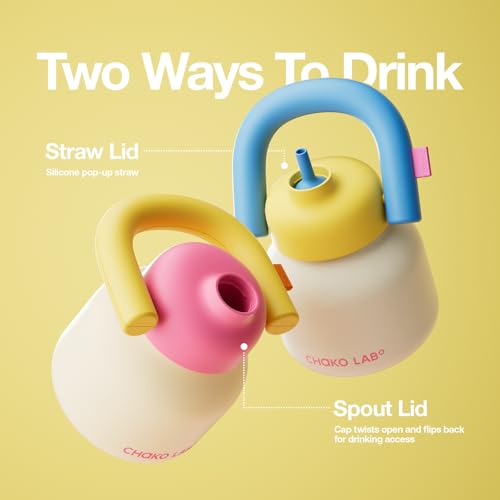 Water Bottle with Straw and Carry Handle 33oz