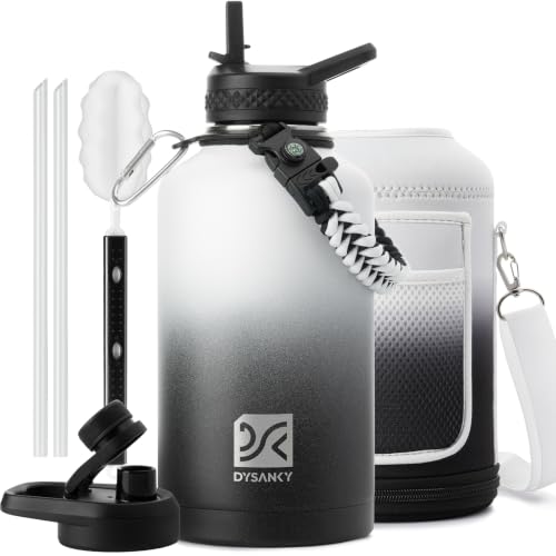 Insulated Water Bottle with Portable Carrier Bag for Outdoor 64 oz