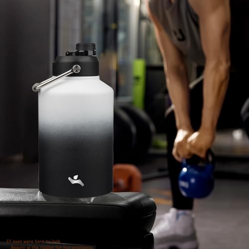 128 oz Insulated Stainless Steel Water Bottle Jug with Handle