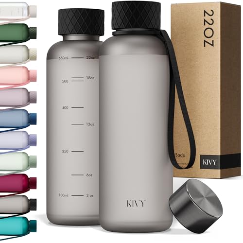 Slim Water Bottle 22oz [Lightweight & Shatterproof]