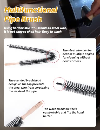 6 Pcs Cleaning Kit for GE Washer Dryer Combo with Dryer Vent Brush