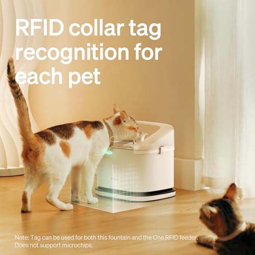 RFID Multi Cats Water Fountain with Cat Recognition & Hydration Monitoring