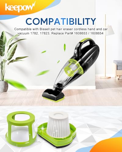 Replacement Filters Compatible with Bissell Pet Hair Eraser Hand Vacuum