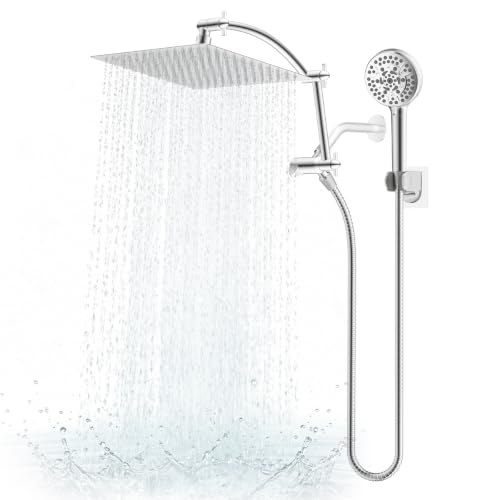 All Metal 12" High Pressure Rain Shower Head Combo