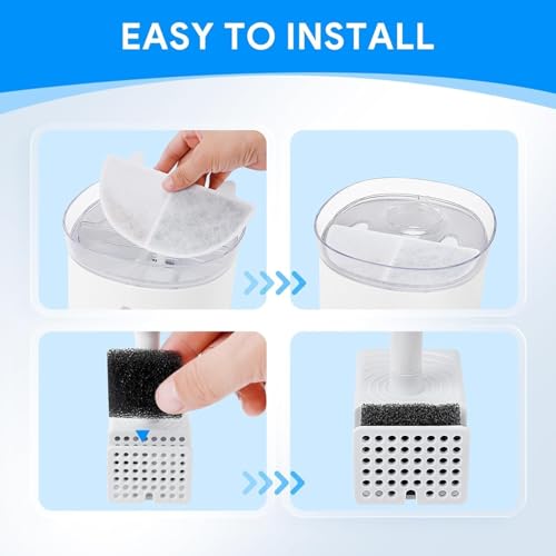 20 Pack Cat Water Fountain Filter Replacement Fit for Homerunpet (20 Count)