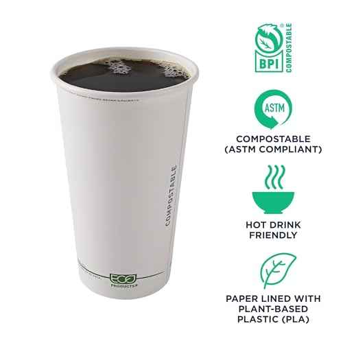 GreenStripe Disposable Paper Hot Cups (50 Count)
